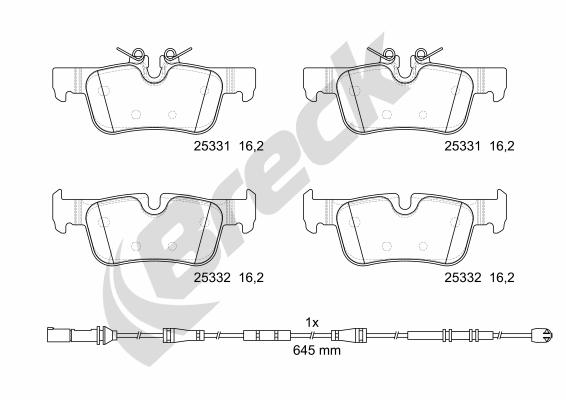 Set placute frana,frana disc 25331 00 704 00 BRECK